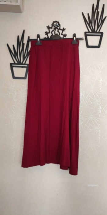 S beden vişne renginde uzun etek - Görsel 6