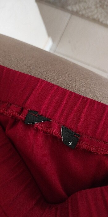 S beden vişne renginde uzun etek - Görsel 8