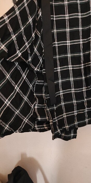 Kareli desenli s beden tarz kadın etek  - Görsel 4