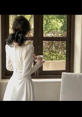 Diğer Gelin Midi Sade Nikah Elbisesi