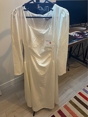 l Beden beyaz Renk Gelin Midi Sade Nikah Elbisesi