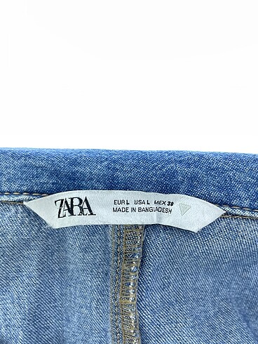 l Beden mavi Renk Zara Kısa Tulum %70 İndirimli.