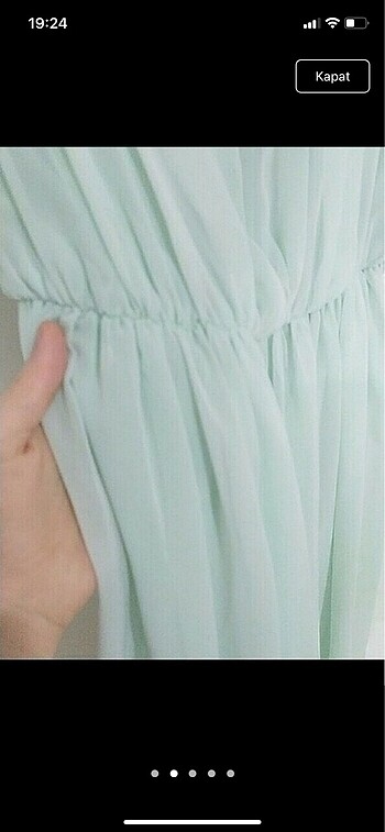 Koton Koton Su Yeşili Şifon Elbise