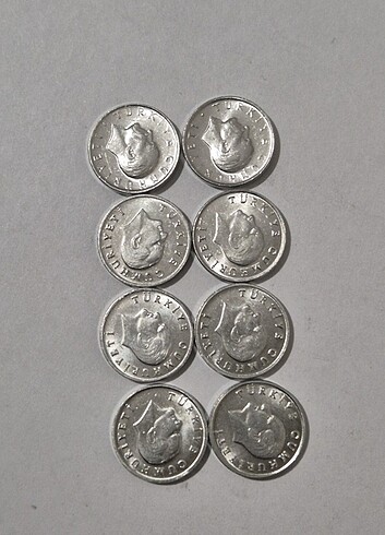  81/82/84/85/86/87/88/89 yılı 1 lira