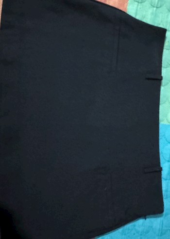 36 Beden Siyah Kemerli Mini Etek