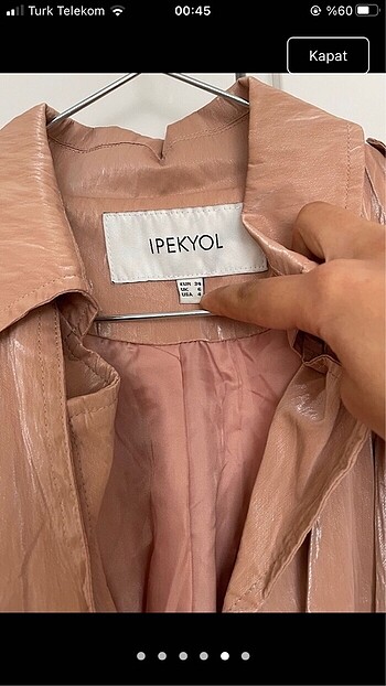 ipekyol İpekyol parlak trençkot