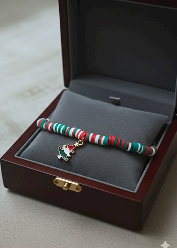 Renkli Boncuklu Bohem Bileklik yılbaşı temalı - Görsel 2