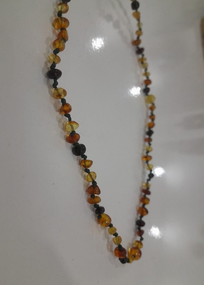 bebekler için damla kehribar kolye - Görsel 2