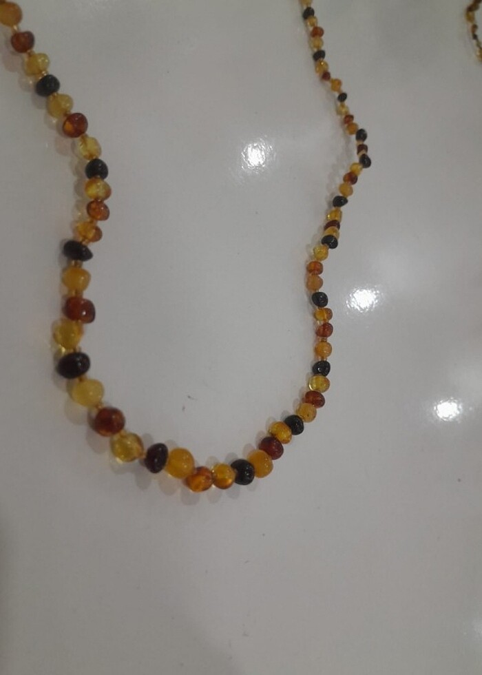 bebekler için damla kehribar kolye - Görsel 4