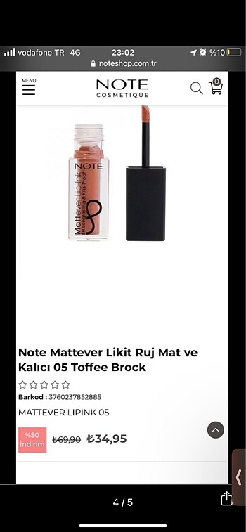  Beden camel Renk note mattever ruj