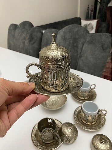 Osmanlı Türk Kahvesi fincan ve fincan tabağı