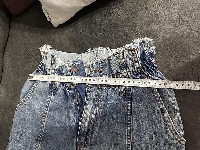 Diğer Yüksek bel Beli lastikli kot pantolon