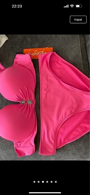 l Beden Pembe yeni bikini takımı