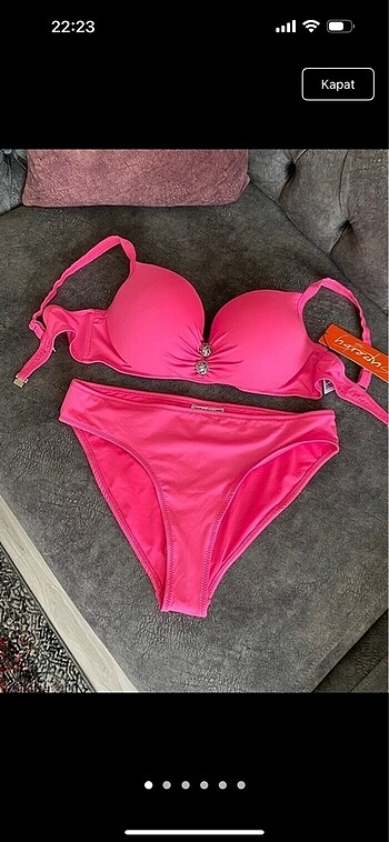 Pembe yeni bikini takımı