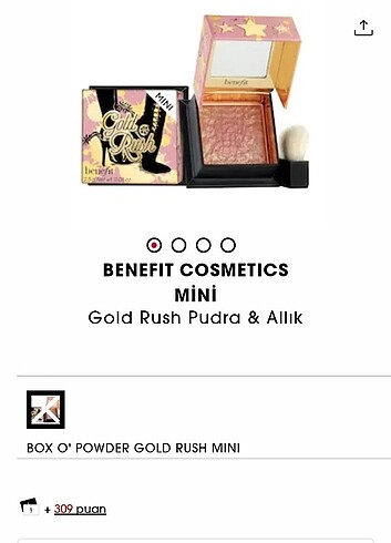 Benefit Cosmetics- Gold Rush Pudra & Allık