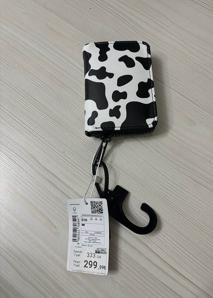 Kadın Zebra Desenli Suni Deri Cüzdan - Görsel 2