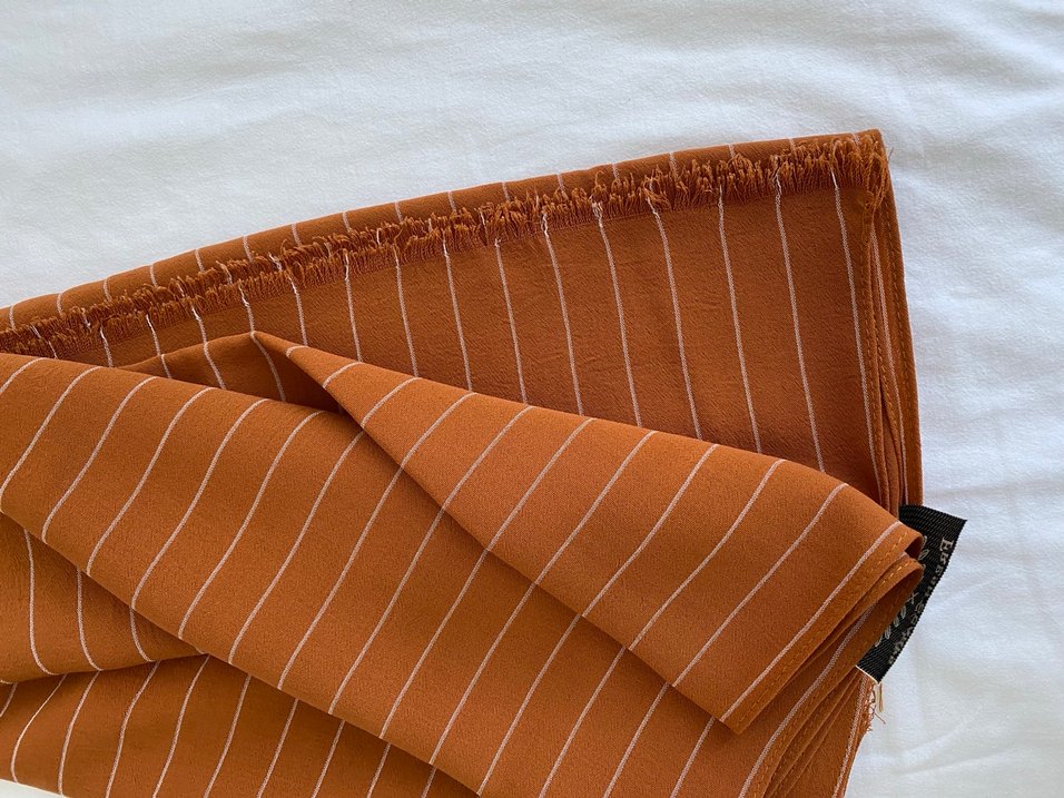 Bej Çizgili Fresh Scarf Şal - Görsel 2