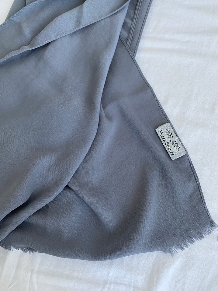 Gri Dökümlü Kadın Şal Fresh Scarf - Görsel 2