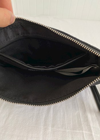 Siyah Minimalist Fermuarlı Kadın Çanta - Görsel 6