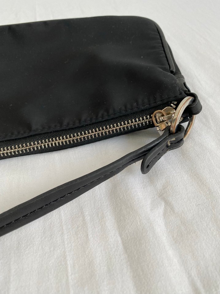 Siyah Minimalist Fermuarlı Kadın Çanta - Görsel 3