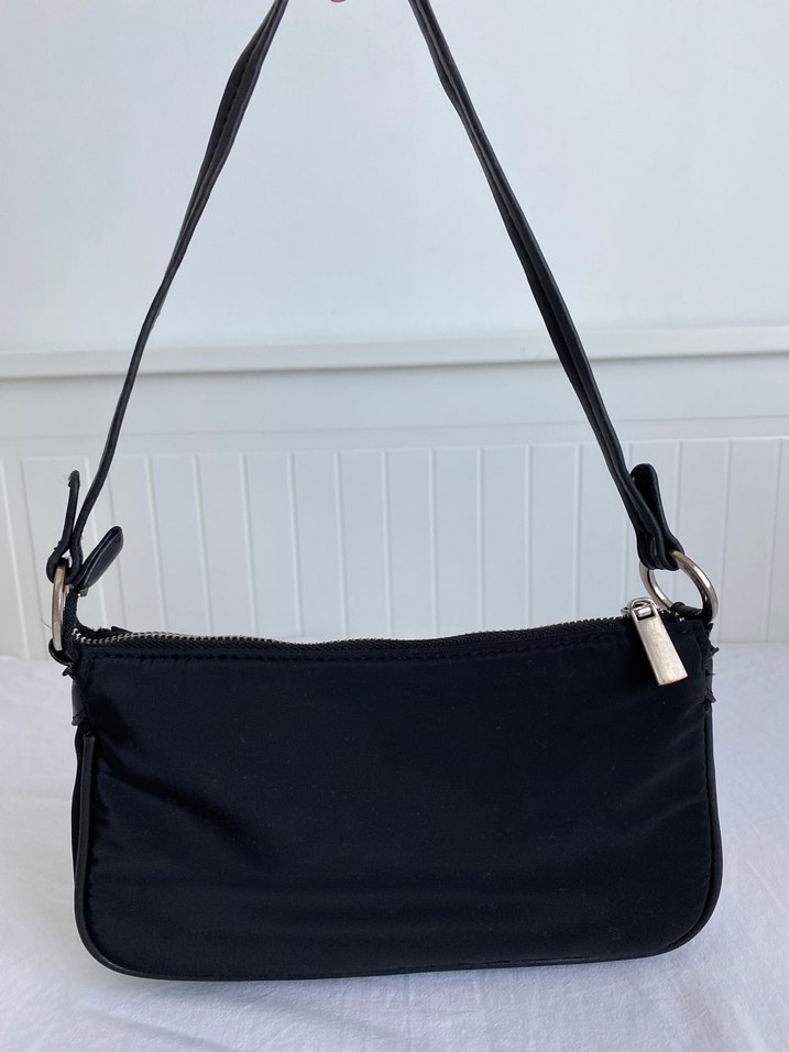 Siyah Minimalist Fermuarlı Kadın Çanta - Görsel 2