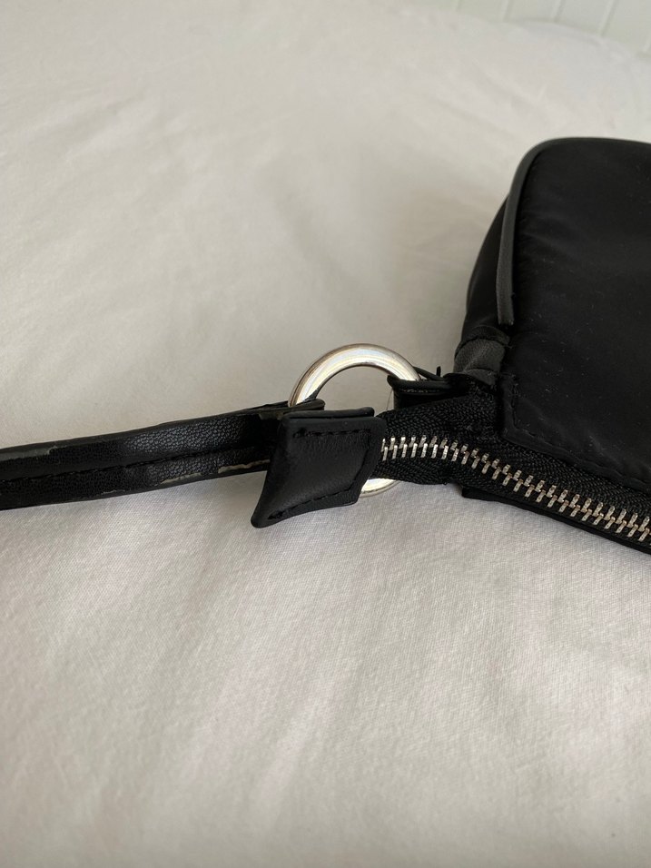 Siyah Minimalist Fermuarlı Kadın Çanta - Görsel 4