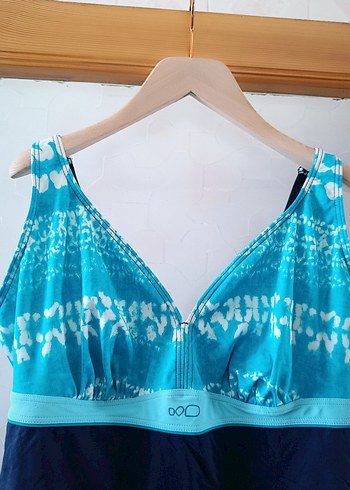lacivert Turkuaz Tie-Dye Midi Mayo