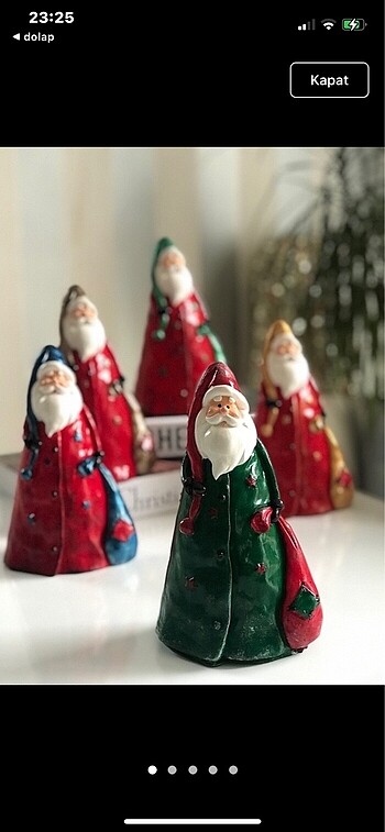 Noel baba mavi şapkalı