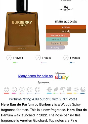 Beden Renk Burberry Hero Erkek Parfümü 100 ml