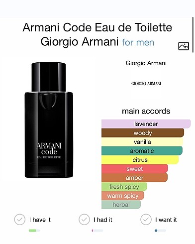 Beden Renk Giorgio Armani Code 125 ml