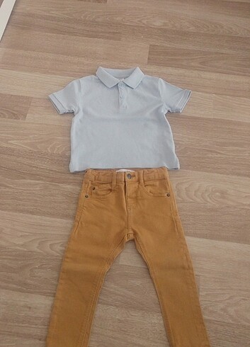 12-18 Ay Beden camel Renk Zara tshirt pantolon