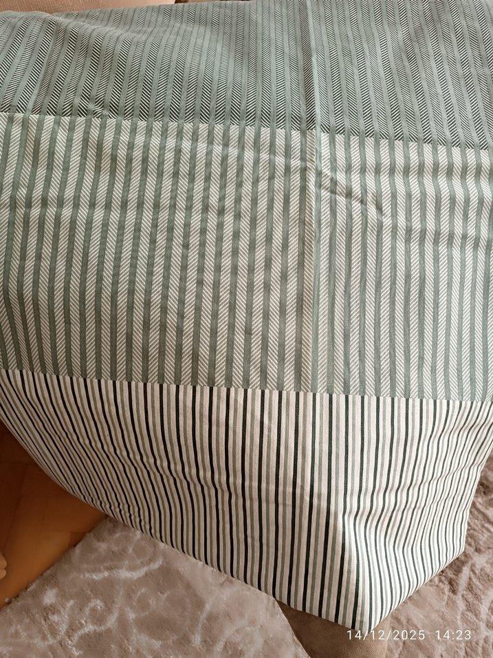 Yeşil Çizgili Çift Kişilik SADECE Nevresim - Görsel 5