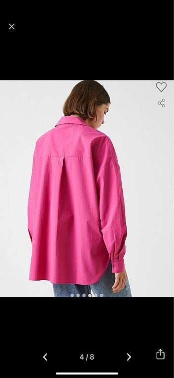 l Beden pembe Renk Pembe Gömlek