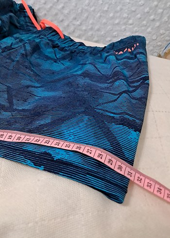 Erkek Mavi Batik Desenli Şort Mayo - Görsel 7