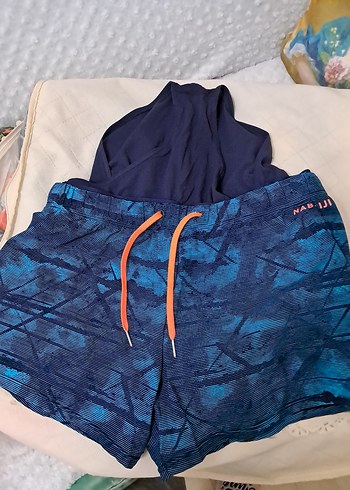 Erkek Mavi Batik Desenli Şort Mayo - Görsel 4