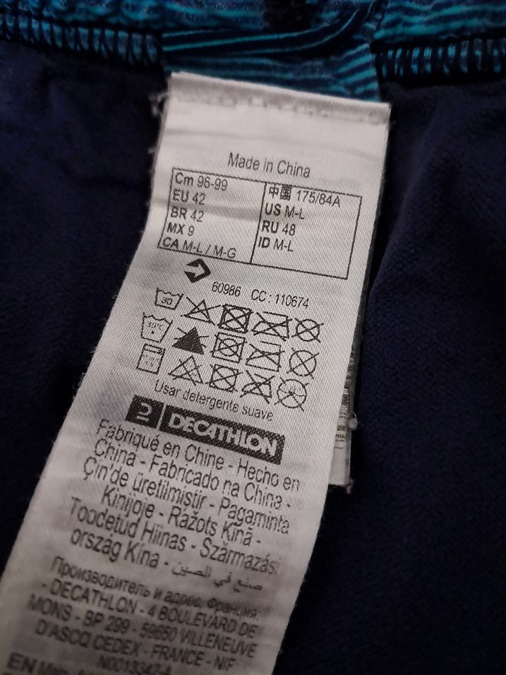 Erkek Mavi Batik Desenli Şort Mayo - Görsel 5