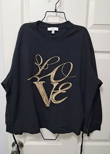 Siyah Uzun Kollu Kadın Sweatshirt