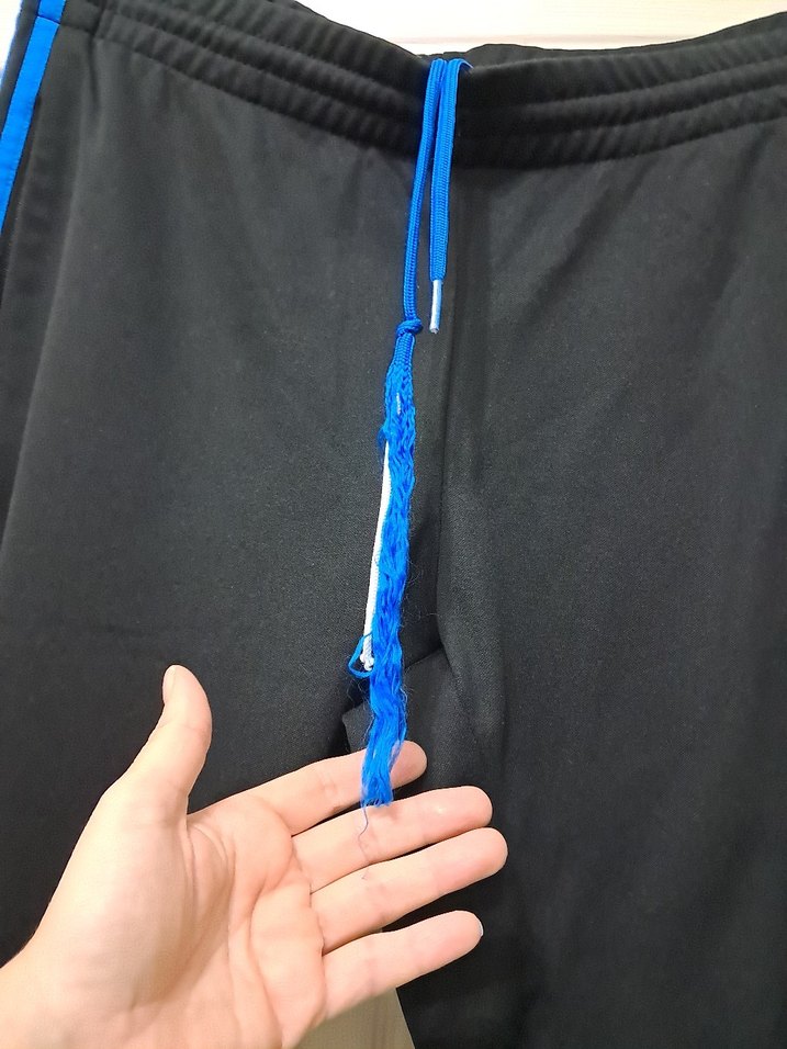 Mavi Şeritli Fermuarlı Eşofman Altı - Görsel 4