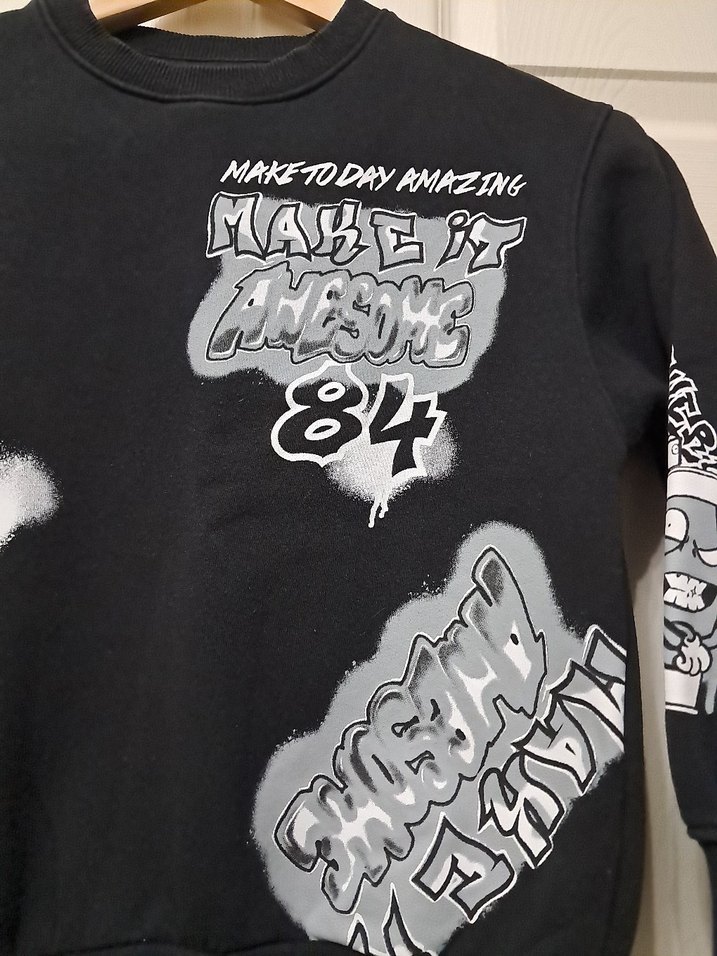 Erkek Çocuk Siyah Baskılı Sweatshirt - Görsel 3