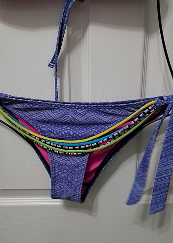 40 Beden çeşitli Renk Mor Boncuk Detaylı Bohem Bikini