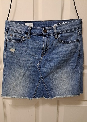 Kadın Mavi Kot Mini Etek