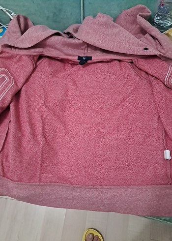 m Beden pembe Renk Gap Pembe Fermuarlı Sweatshirt
