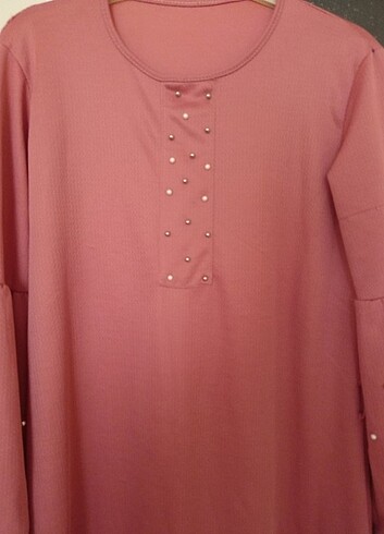 xxl Beden pembe Renk Pembe robalı Elbise