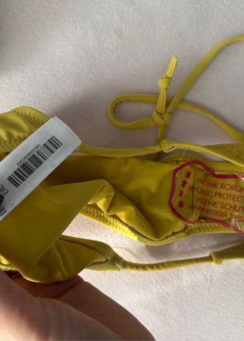 Sarı Straplez Mini Bohem Bikini - Görsel 3