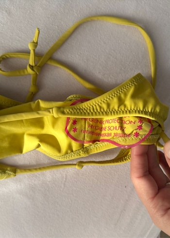 Sarı Straplez Mini Bohem Bikini - Görsel 2