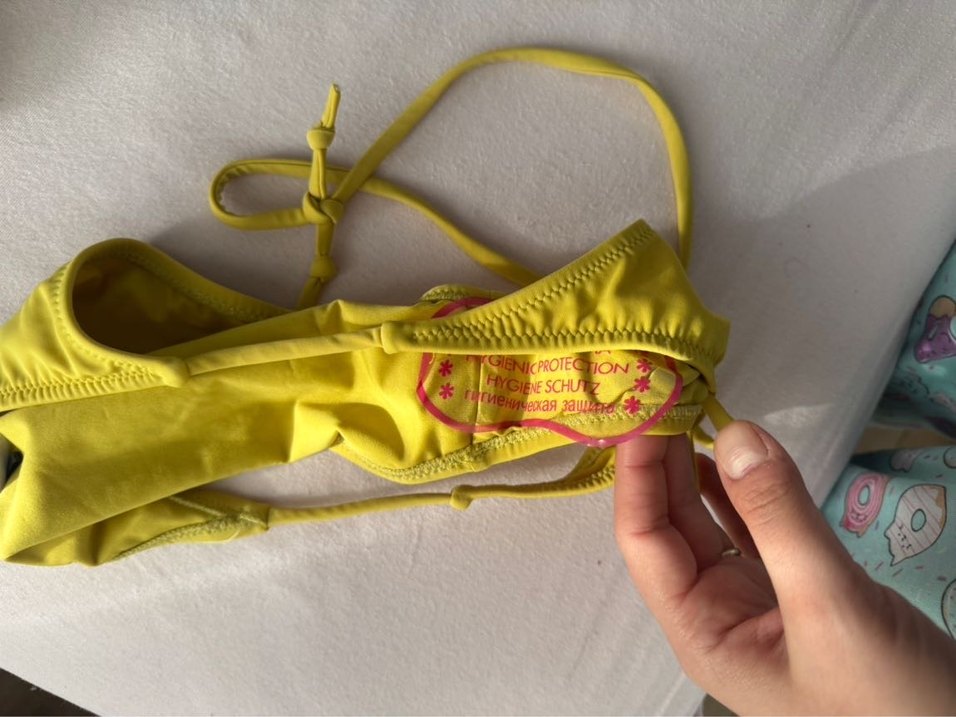 Sarı Straplez Mini Bohem Bikini - Görsel 2
