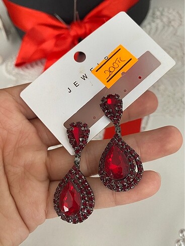 Taşlı küpe - Görsel 3