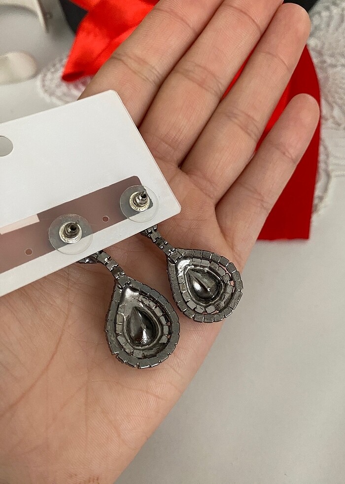 Taşlı küpe - Görsel 2