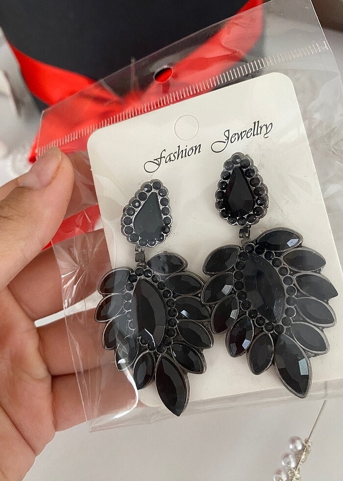 Taşlı küpe - Görsel 3