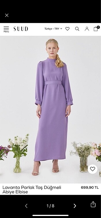 Suud collection Leylak elbise